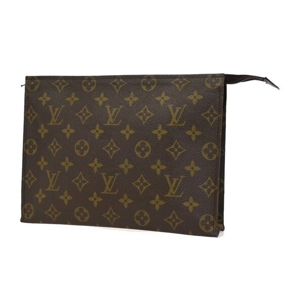 LOUIS VUITTON Poche Toilette 26 Clutch Hand Bag Monogram Leather M47542 02EE196 - Picture 1 of 16